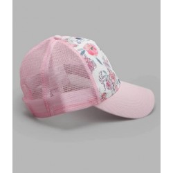 قبعة بطبعة أزهار باللون الوردي للنساء