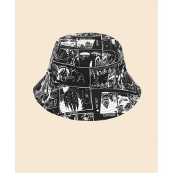قبعة دلو بجرافيك رسوم كارتون للرجال