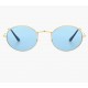 أكوا دي بولو نظارات شمسية بيضاوية بعدسات مستقطبة ومحمية من الأشعة فوق البنفسجية للنساء باللون الأزرق