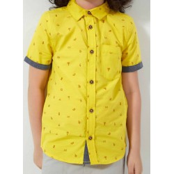 قميص أصفر بطبعة نخلة