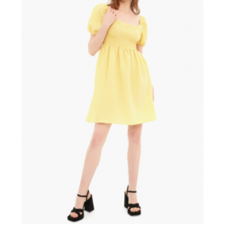 ترينديول الأصفر قصير فستان